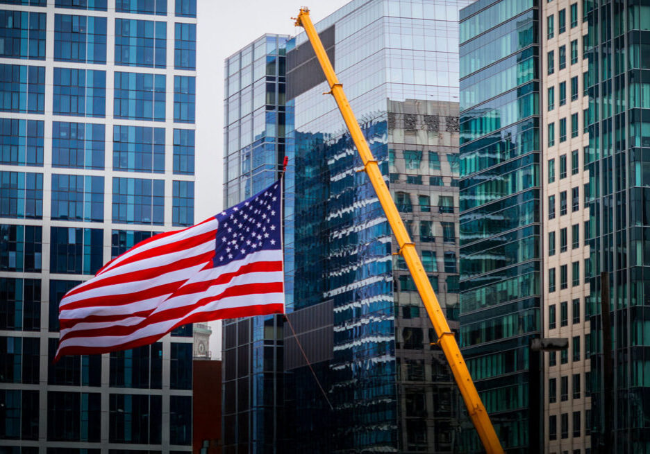 united-states-flag-on-a-crane united-states-flag-on-a-crane